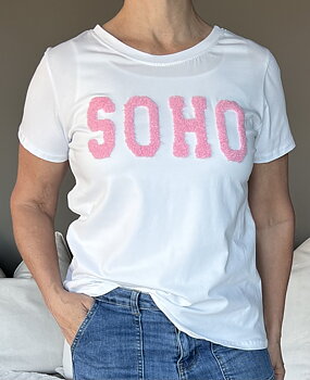 Marta T-shirt Herdis Vit/rosa