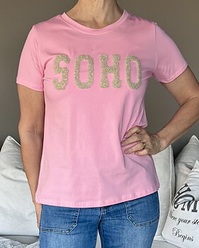 Marta T-shirt Herdis Rosa/beige