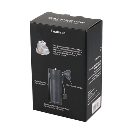 Hario Mini Black Pro Grinder - Manuell handvevad kvarn med malskivor i rostfritt stål - 4