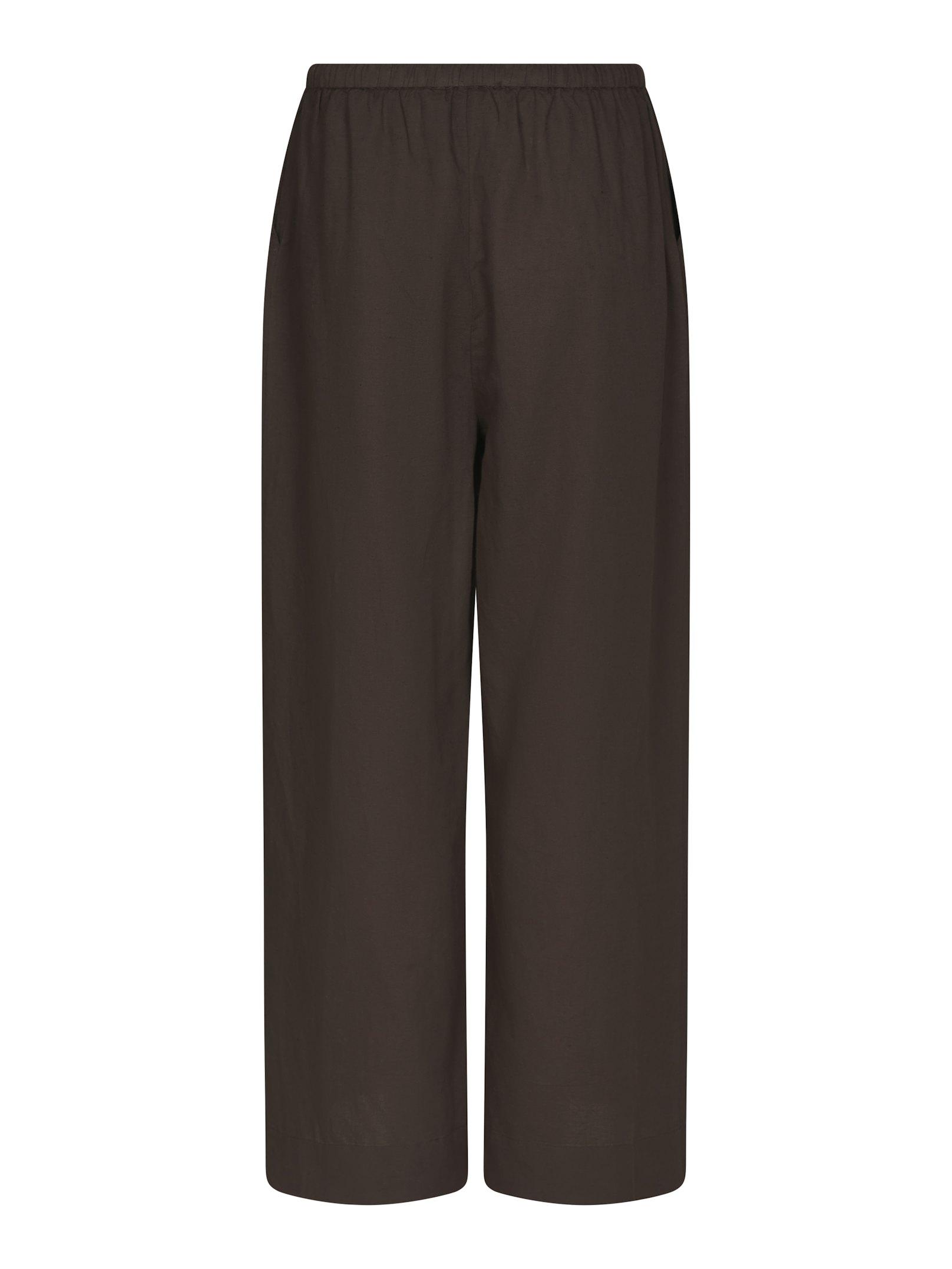 Heifa Linen Pants Dark brown - 2