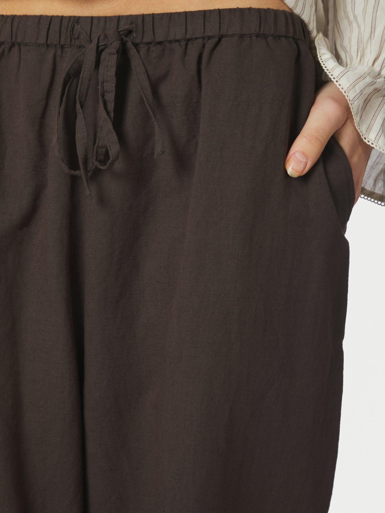 Heifa Linen Pants Dark brown - 6