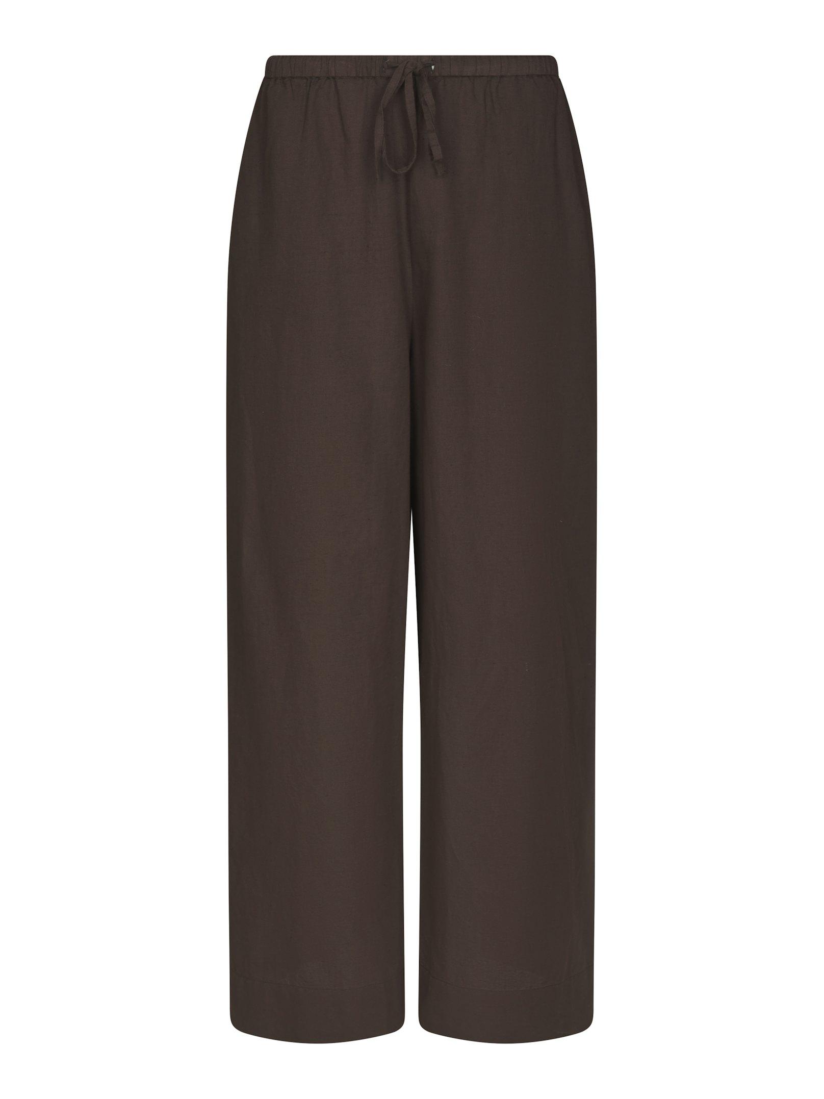 Heifa Linen Pants Dark brown