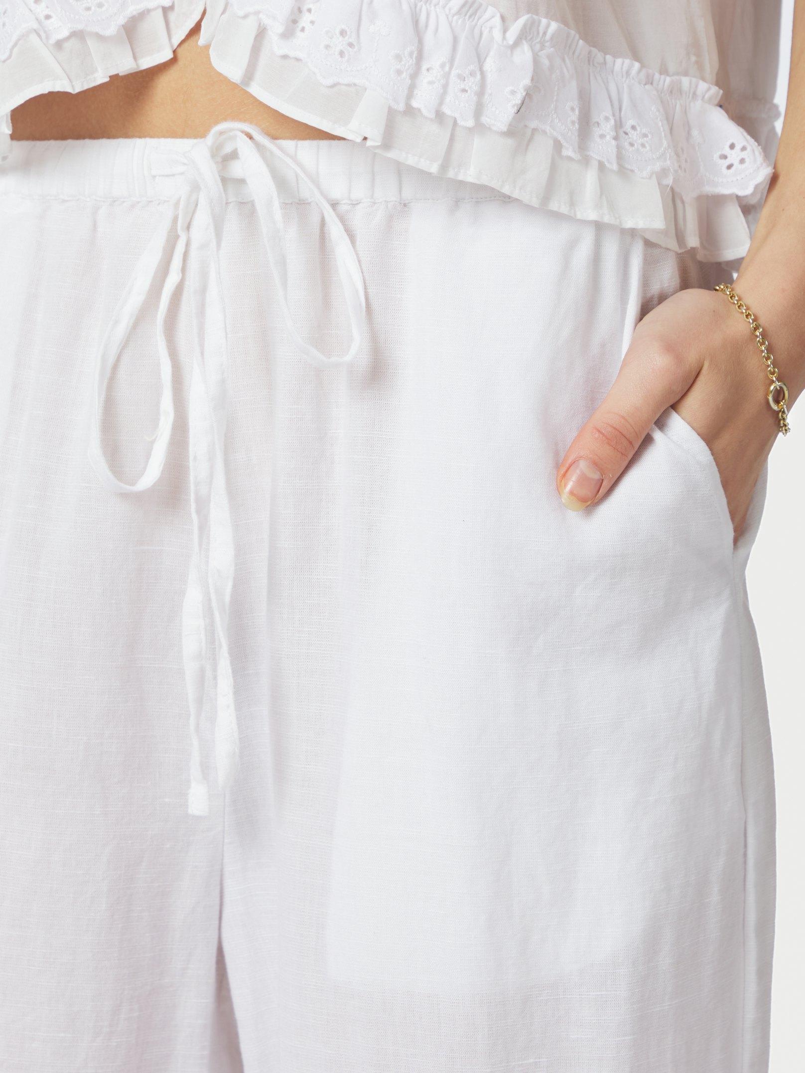 Heifa Linen Pants White - 6