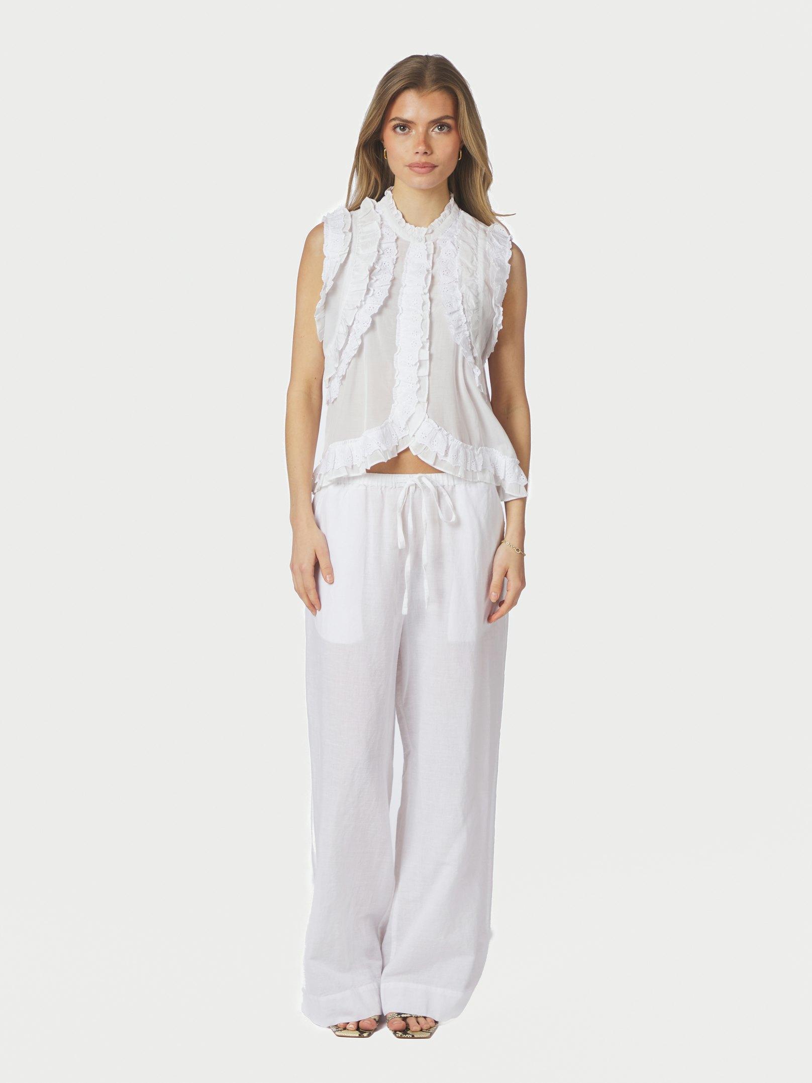 Heifa Linen Pants White - 5