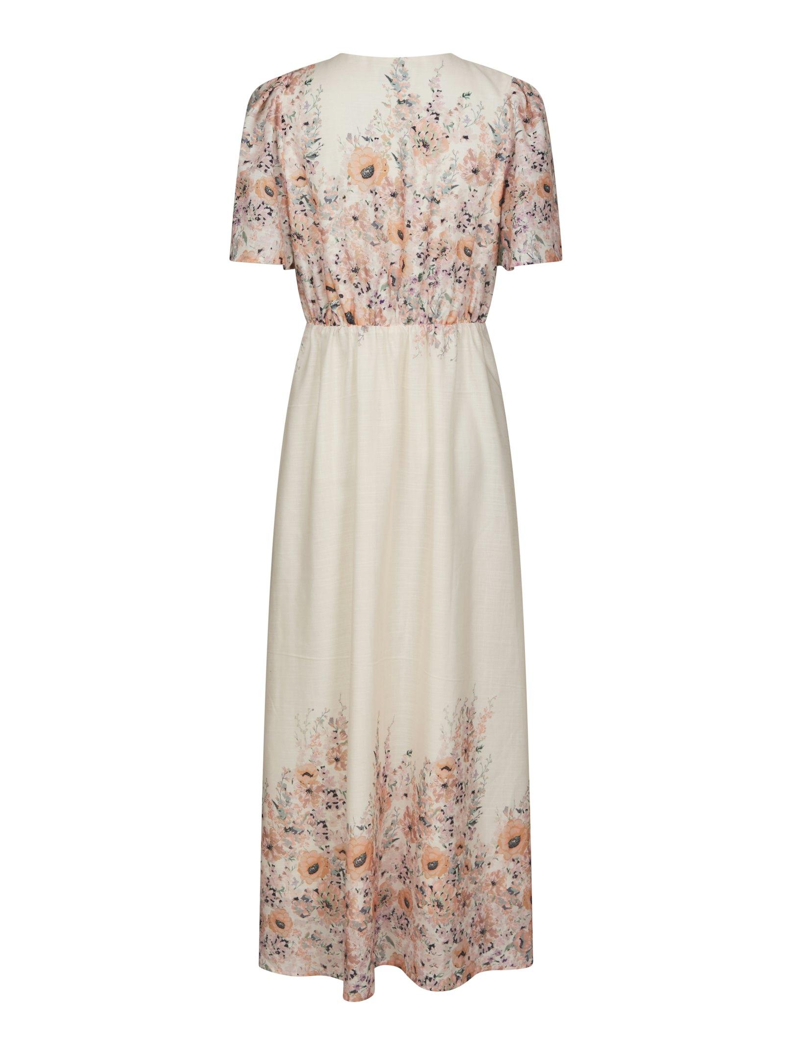 Serna Flower Print Dress Burned Powder - 2