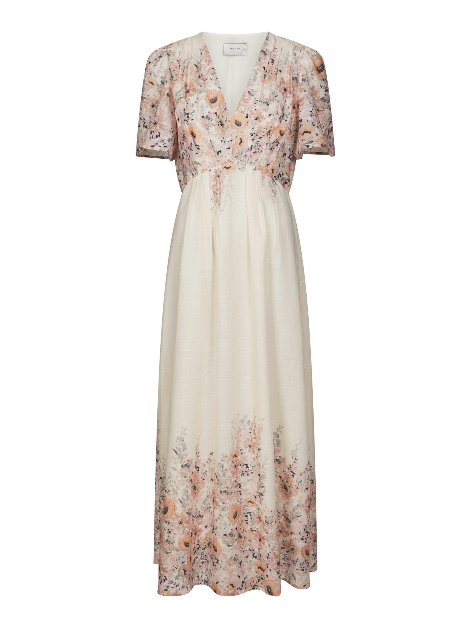 Serna Flower Print Dress Burned Powder