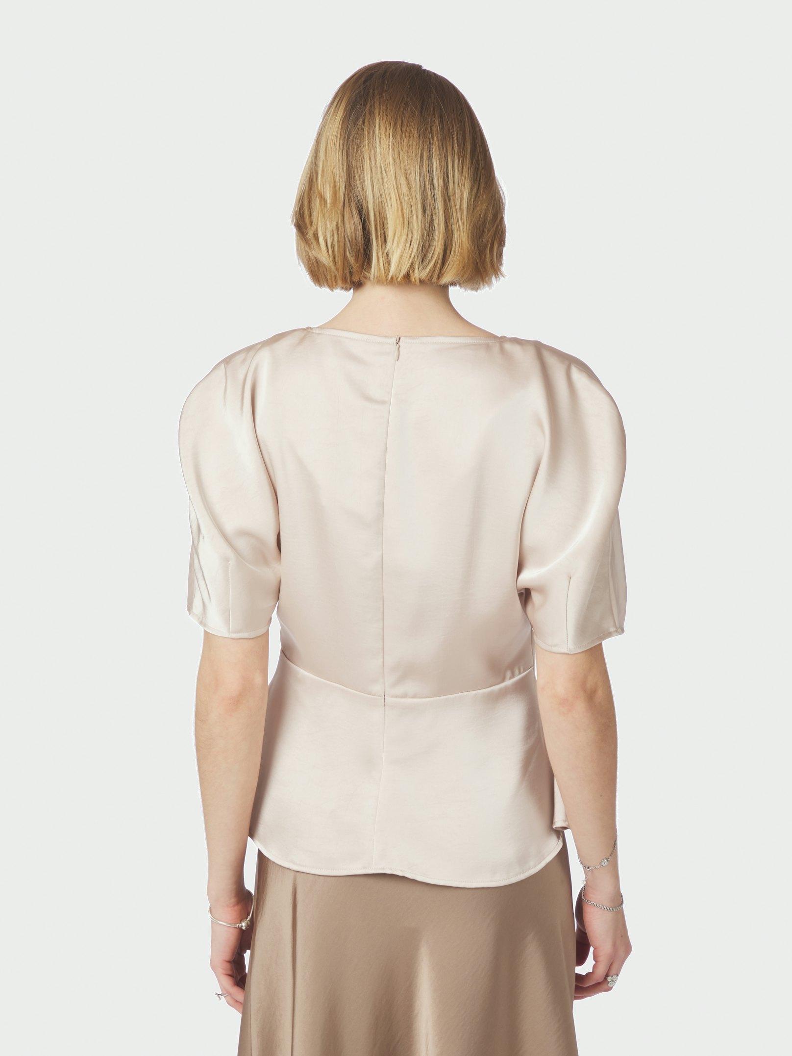 Josine Heavy Sateen Blouse Champagne - 4