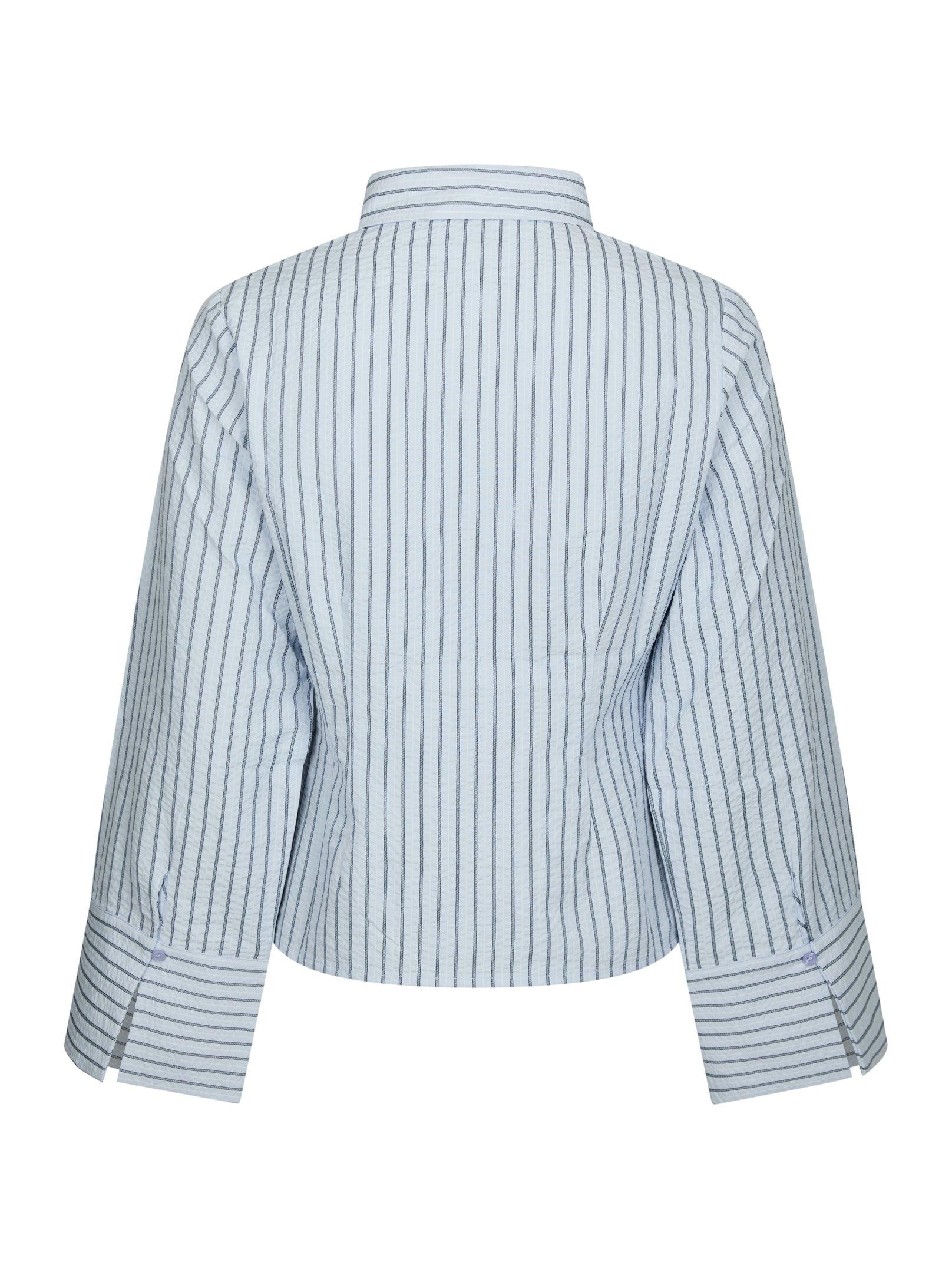 Rosa Striped Crepe Shirt Blue - 2