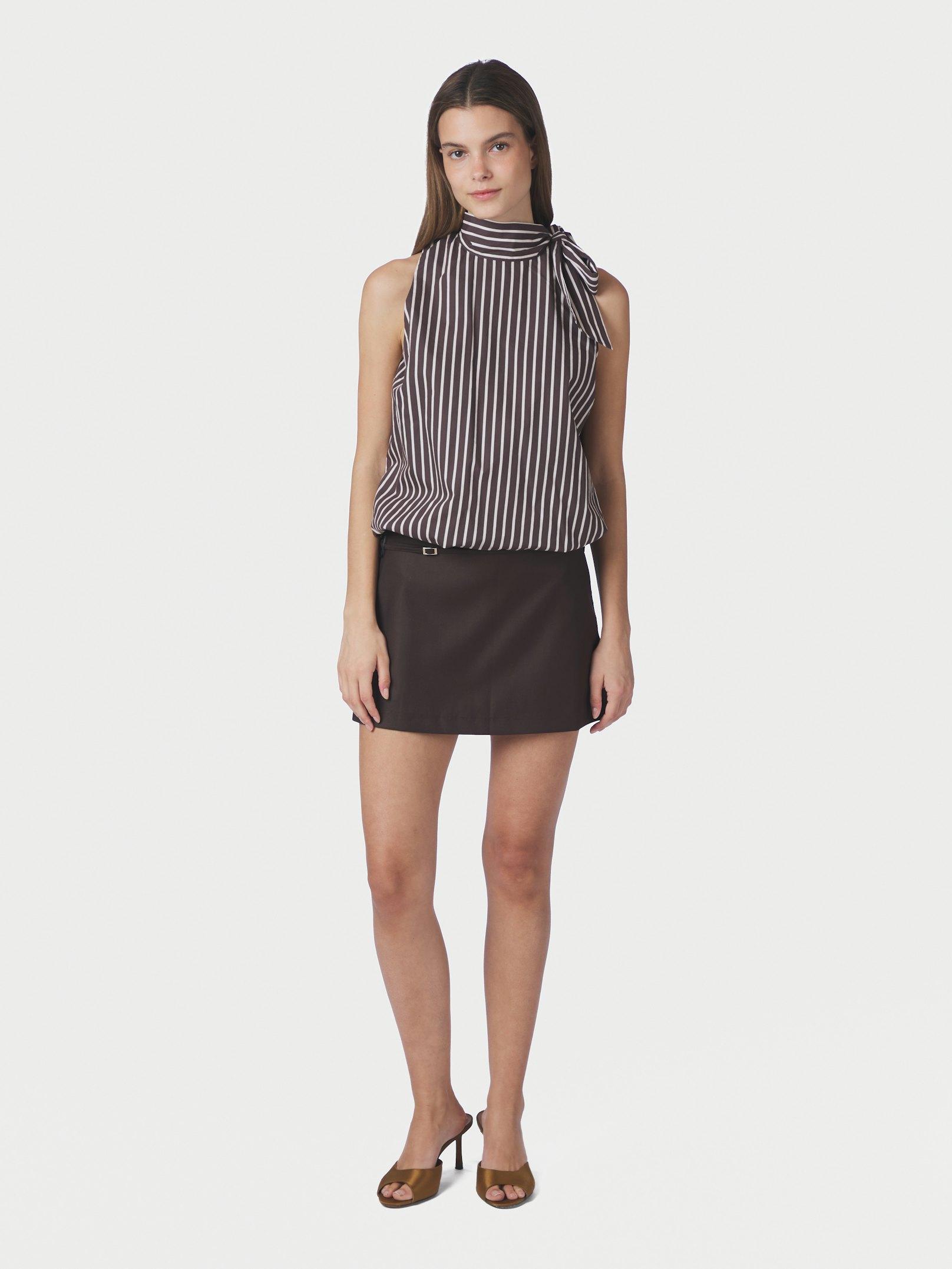 Veda Wide Stripe Top Dark brown - 5