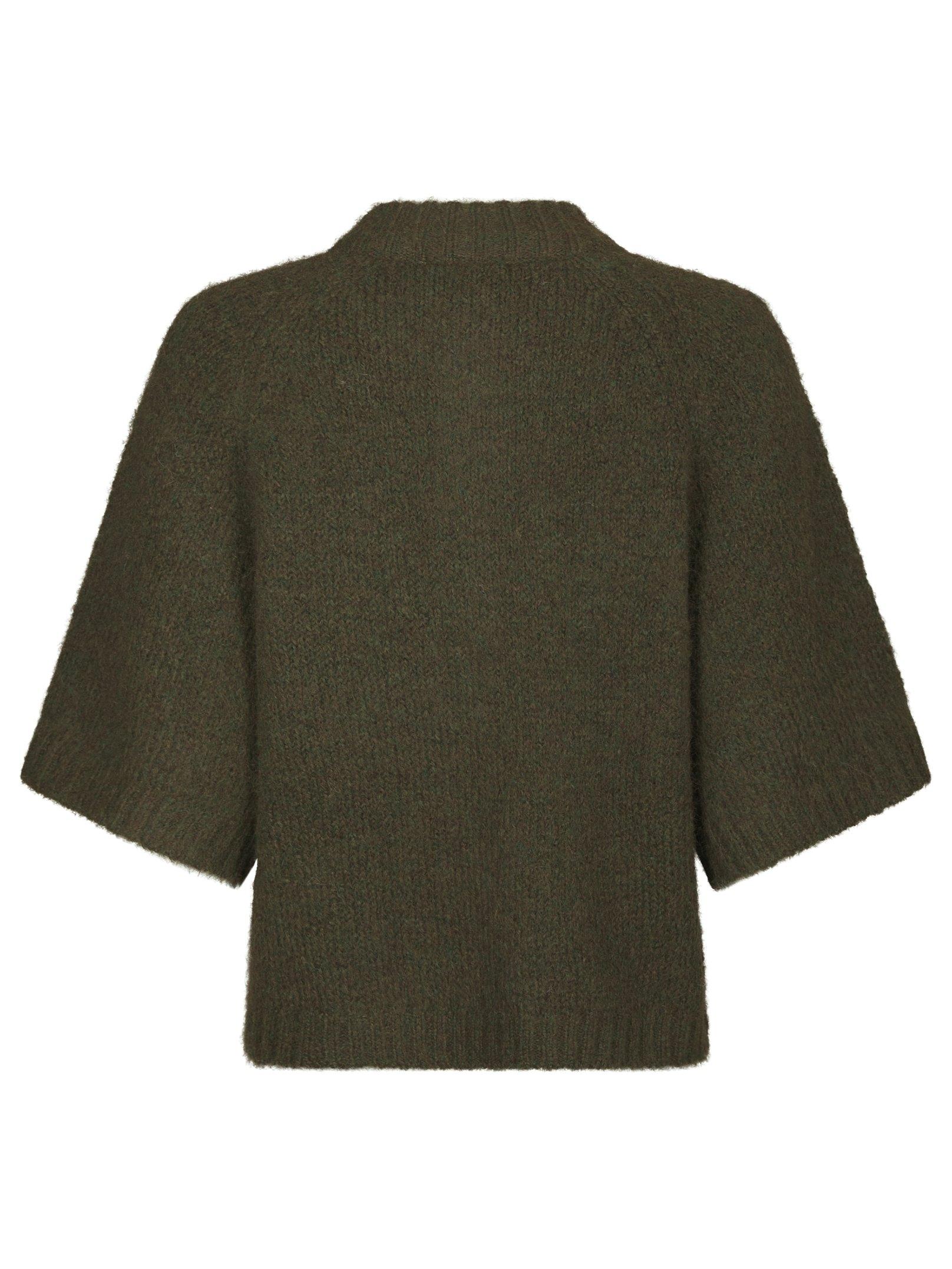 Benuta Fluffy Knit Cardigan Army - 2
