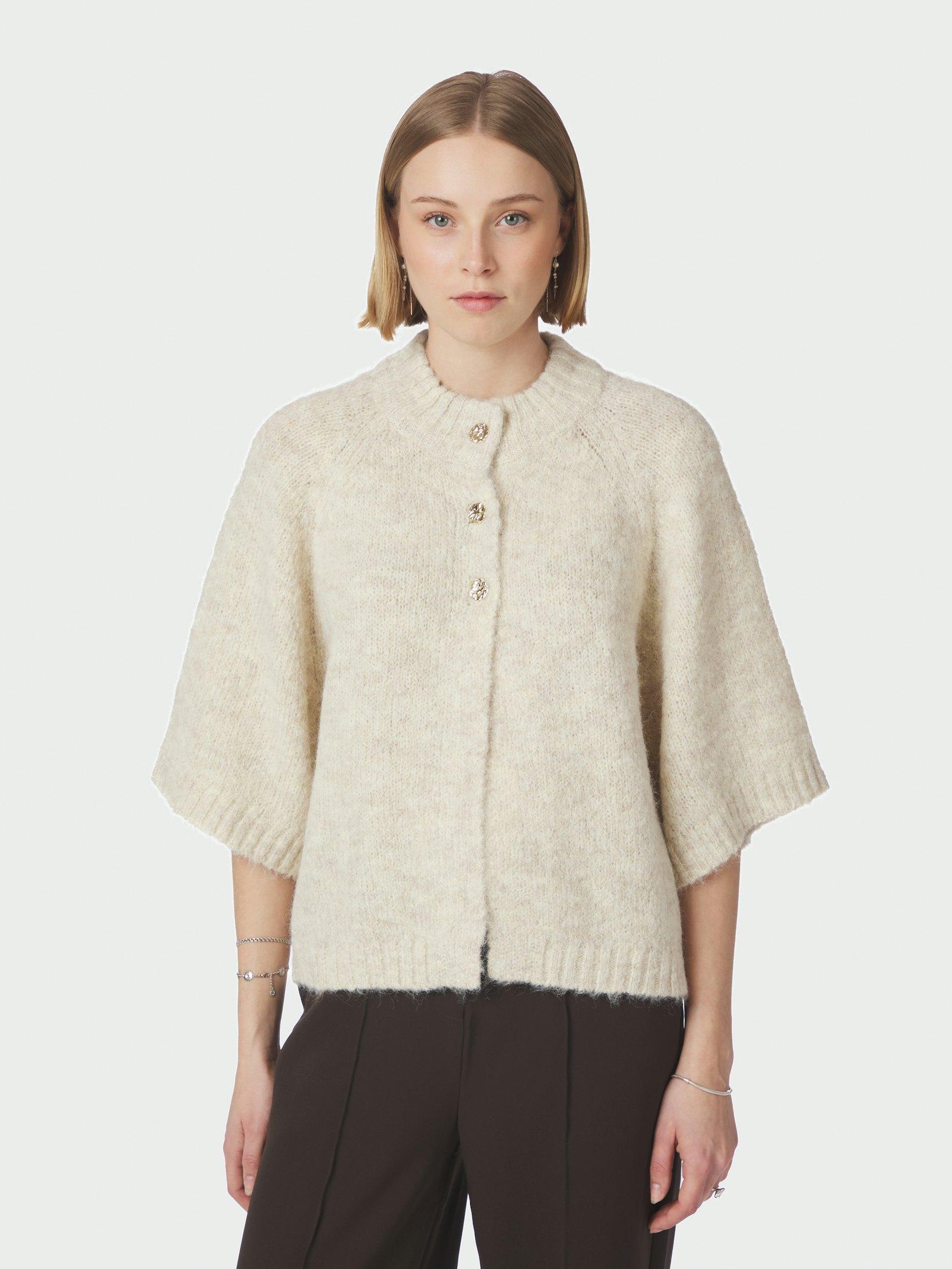 Benuta Fluffy Knit Cardigan Ivory - 3