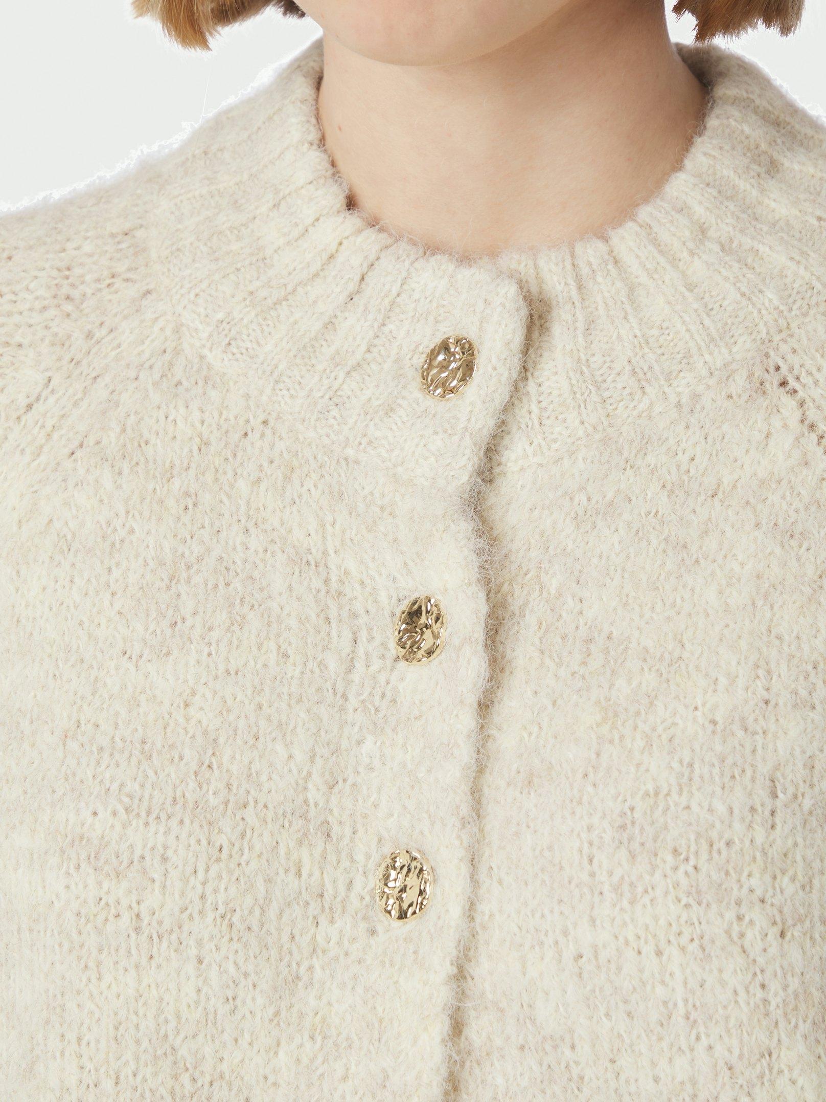 Benuta Fluffy Knit Cardigan Ivory - 6