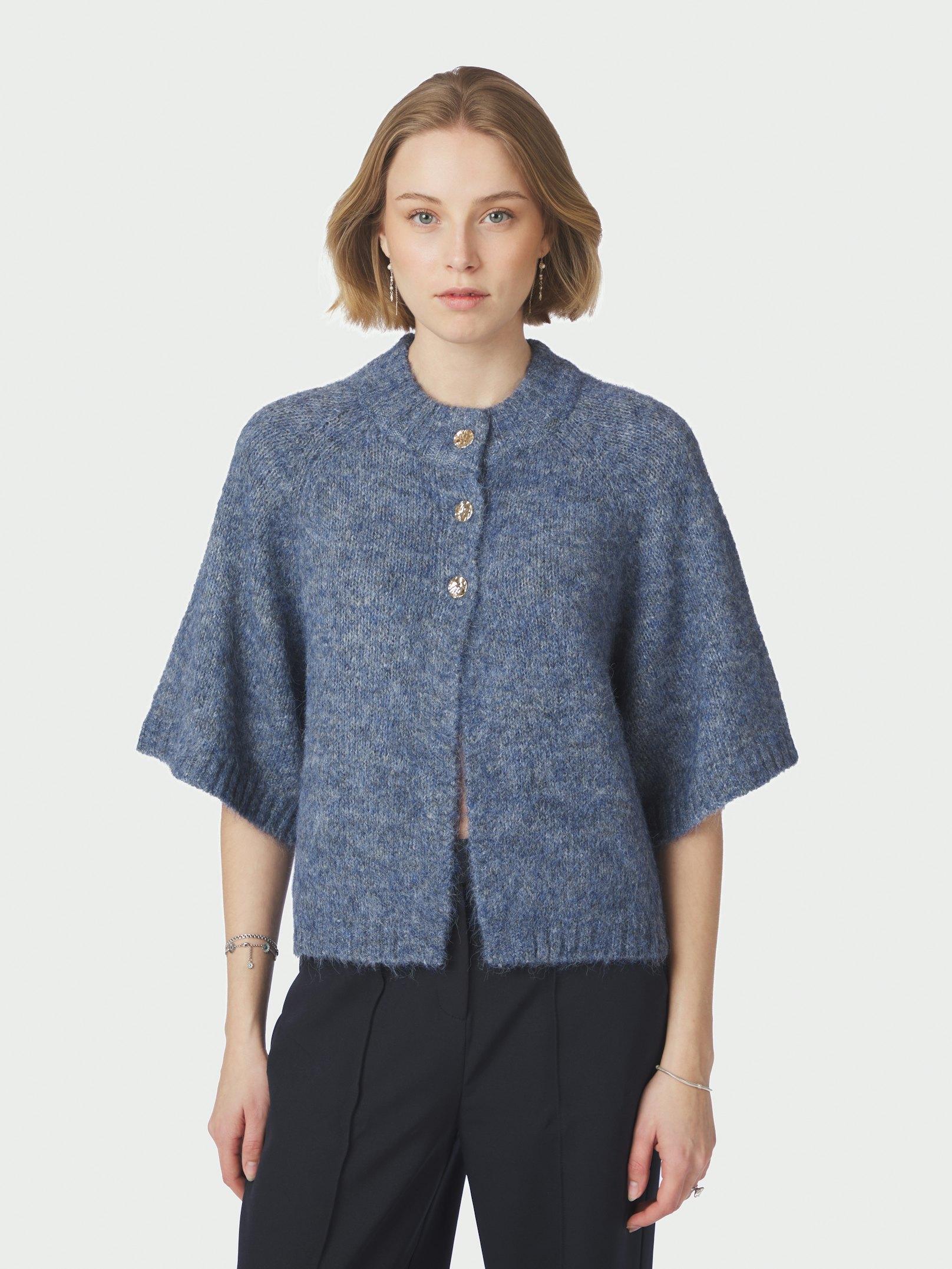 Benuta Fluffy Knit Cardigan Smoke Blue - 3