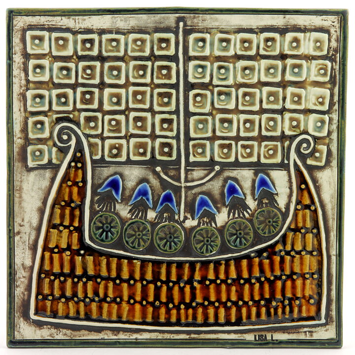 Lisa Larson (Unik 1961) Striking Ship Wall Plaque 23 cm (2)