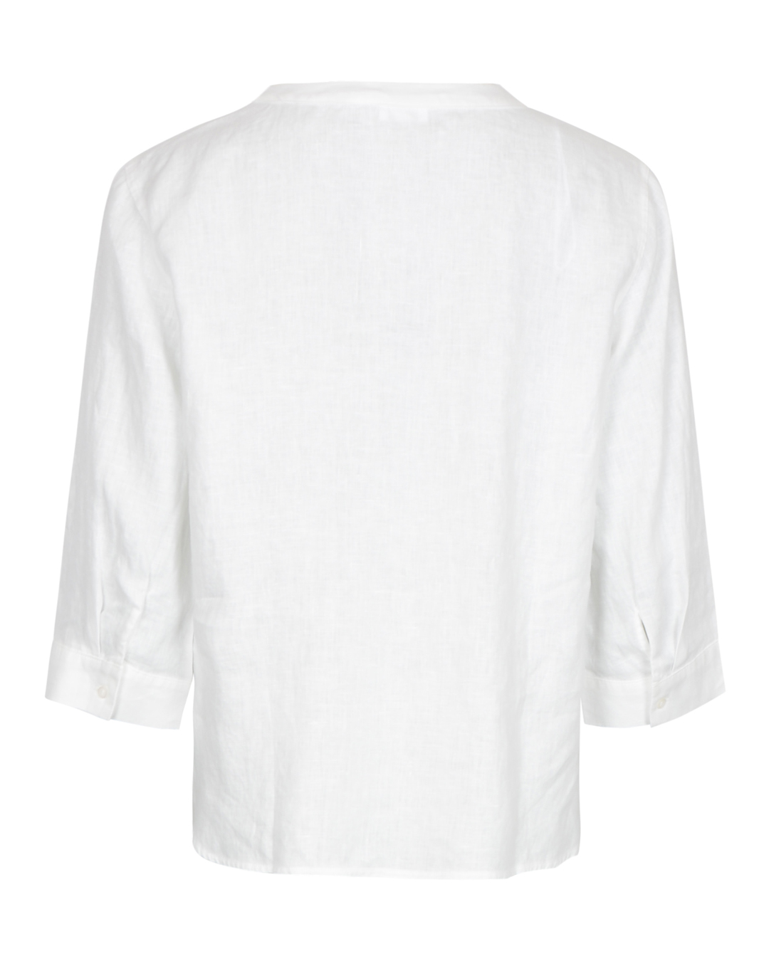 Linneblus v-ringad dold knäppning offwhite - 3