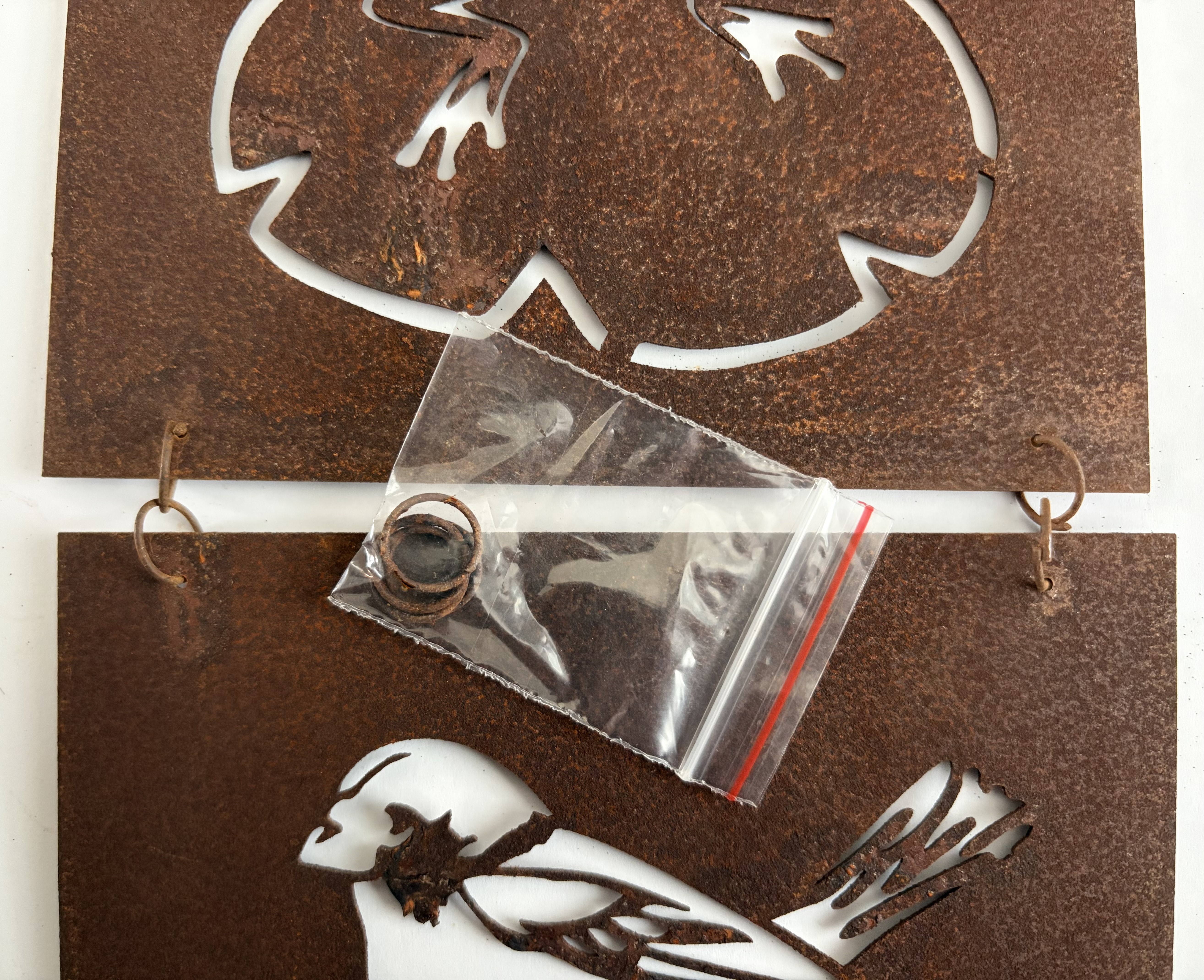 AUF LAGER CA IN OKTOBER/Ringe für Schilder 4er Set von Ringe (genug um 2 Schilder zu verbinden)/12 Sets pro Packung