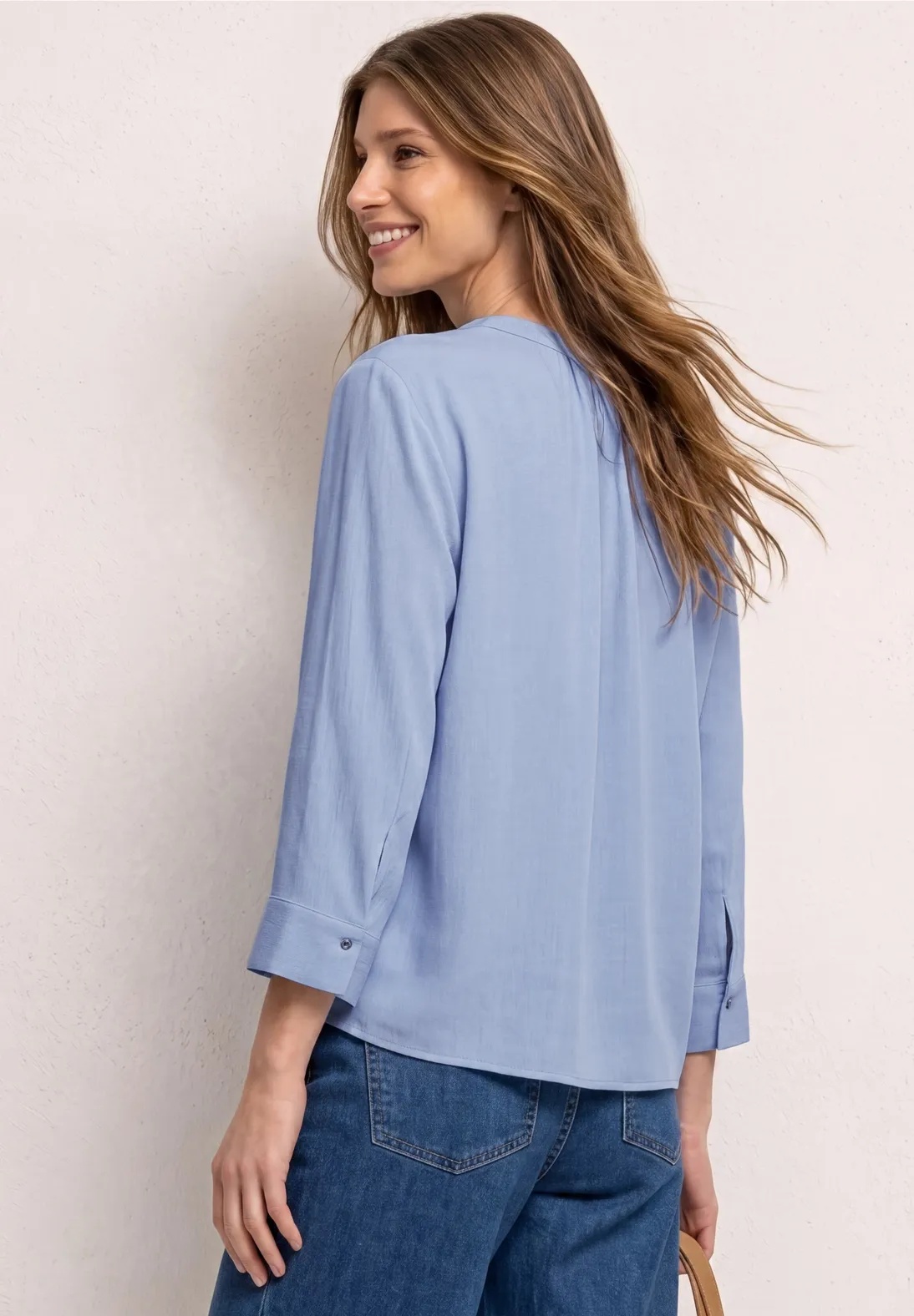 Splitneck Blouse With Knot - Street One - 3