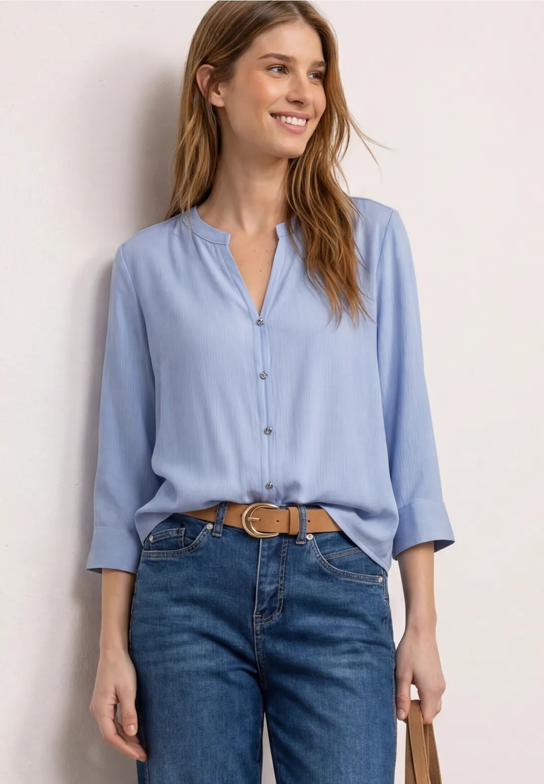 Splitneck Blouse With Knot - Street One