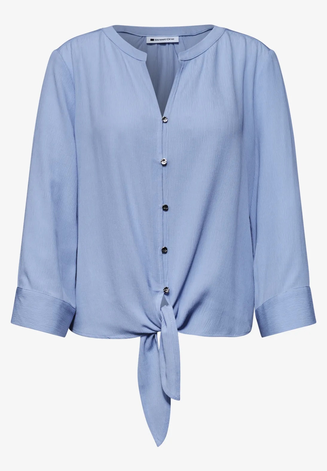 Splitneck Blouse With Knot - Street One - 4