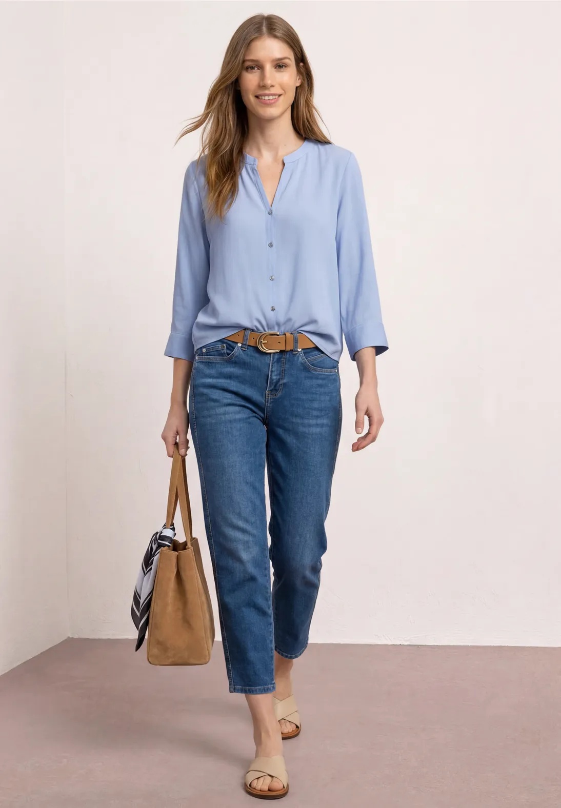 Splitneck Blouse With Knot - Street One