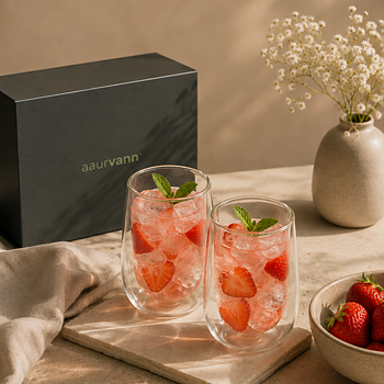 Aaurvann Dubbelväggade Termoglas 250ml - 2-pack
