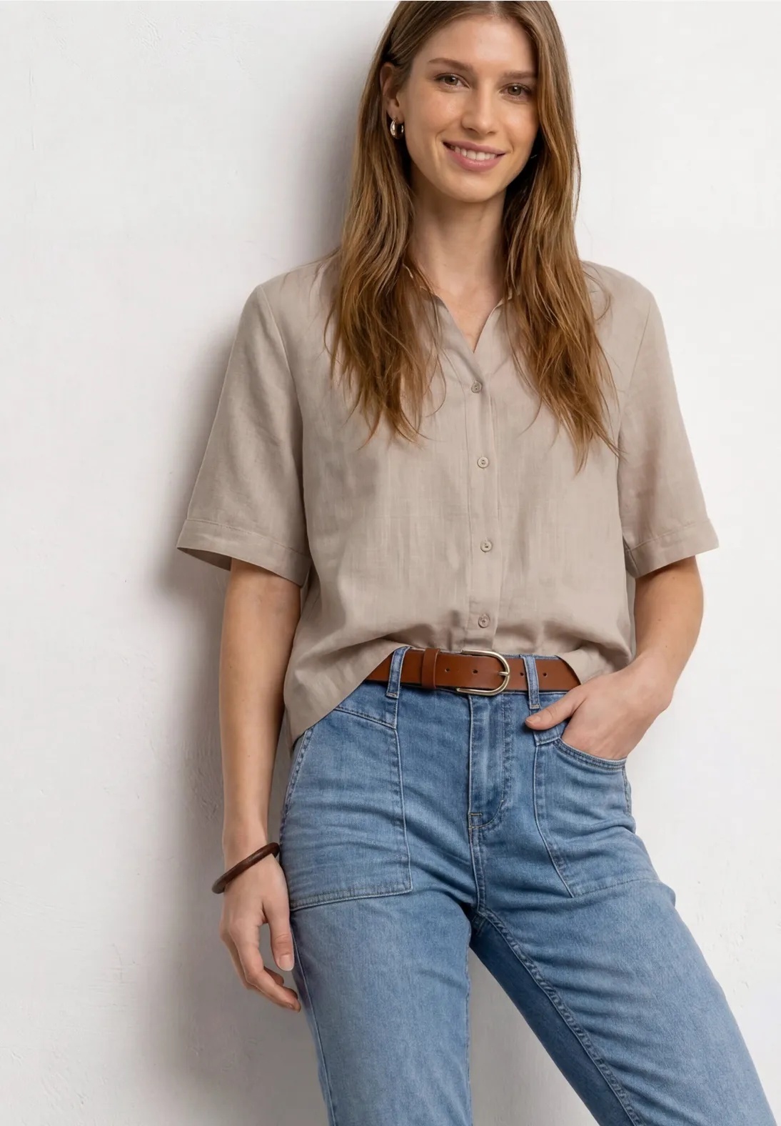 QR Buttoned Shirtcollar Blouse - Street One 