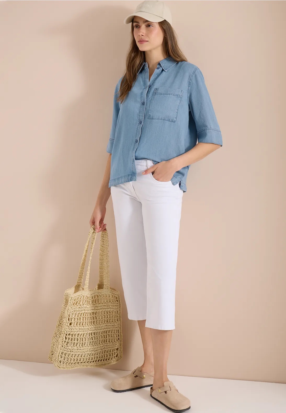 TOS Denim Look Blouse - Cecil - 3