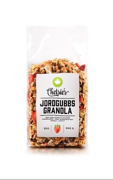 Chelsie's Jordgubbsgranola EKO, 400 g