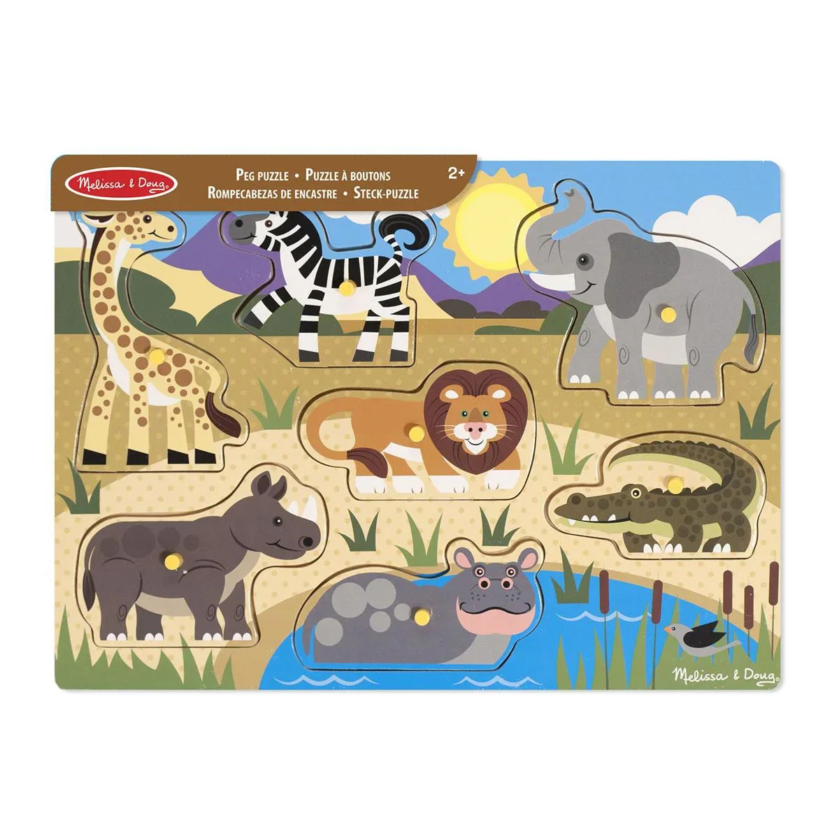 Wooden Peg Safari Pussel – Melissa & Doug