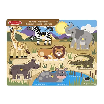 Wooden Peg Safari Pussel – Melissa & Doug