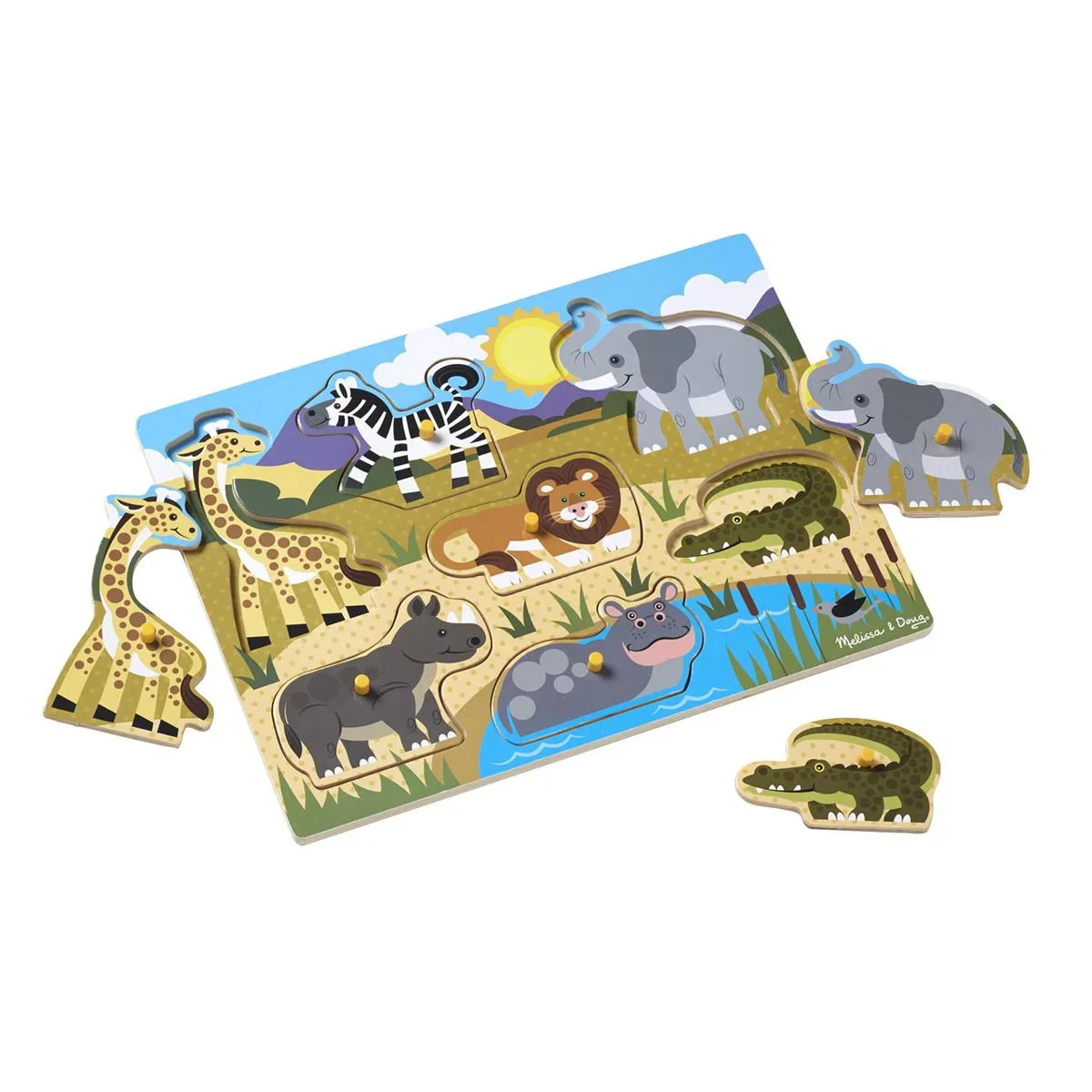 Wooden Peg Safari Pussel – Melissa & Doug - 2