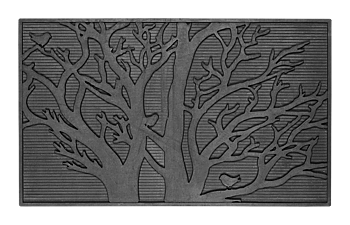 Dixie Doormat Black Tree 45x75cm