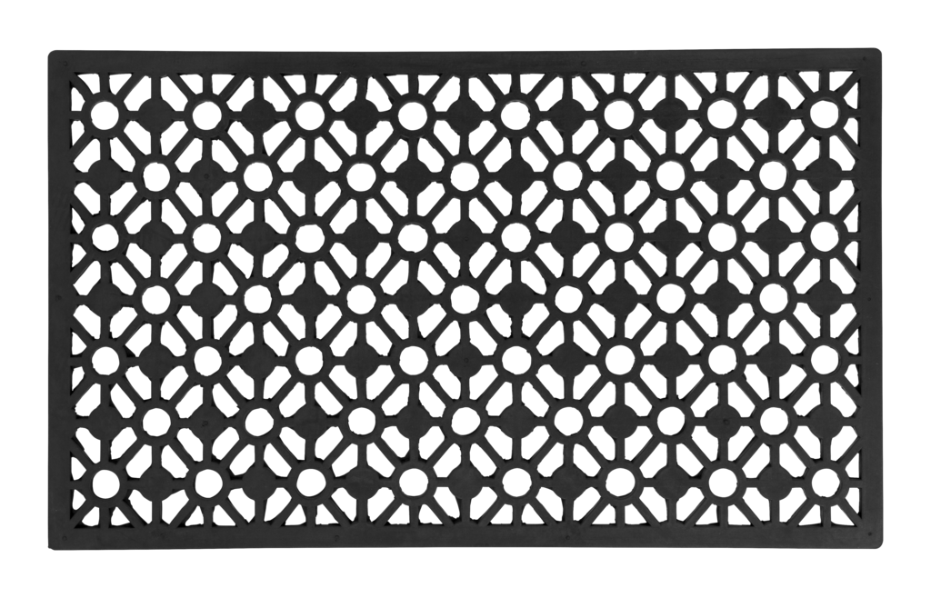 Dixie Doormat Black Circle 45x75cm