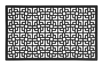 Dixie Doormat Black Square 45x75cm