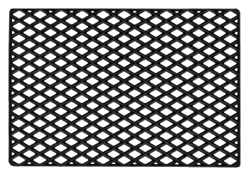 Dixie Doormat Black Grid 45x75cm