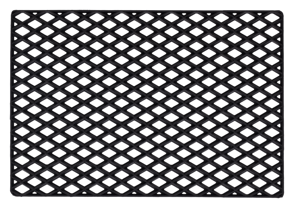 Dixie Dörrmatta Black Grid 60x90cm