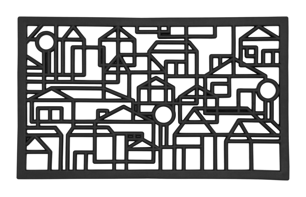 Dixie Doormat Black City 45x75cm
