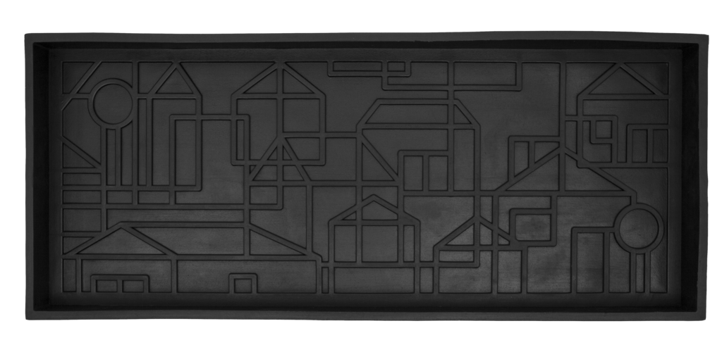 Dixie Boot tray Black City 36x85cm
