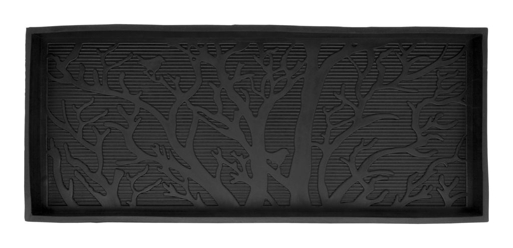 Dixie Boot Tray Black Tree 36x85cm