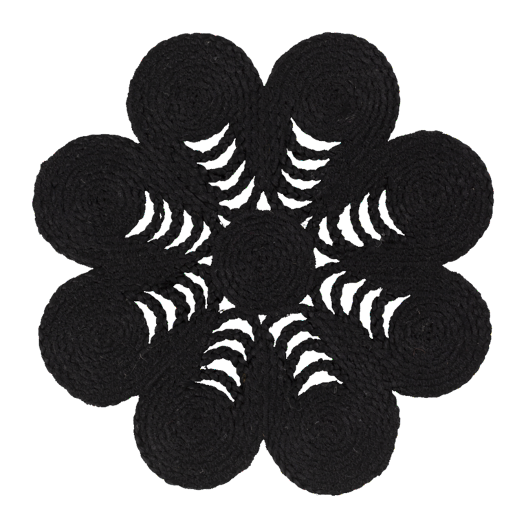 Dixie Placemat Elin anemone black d40cm