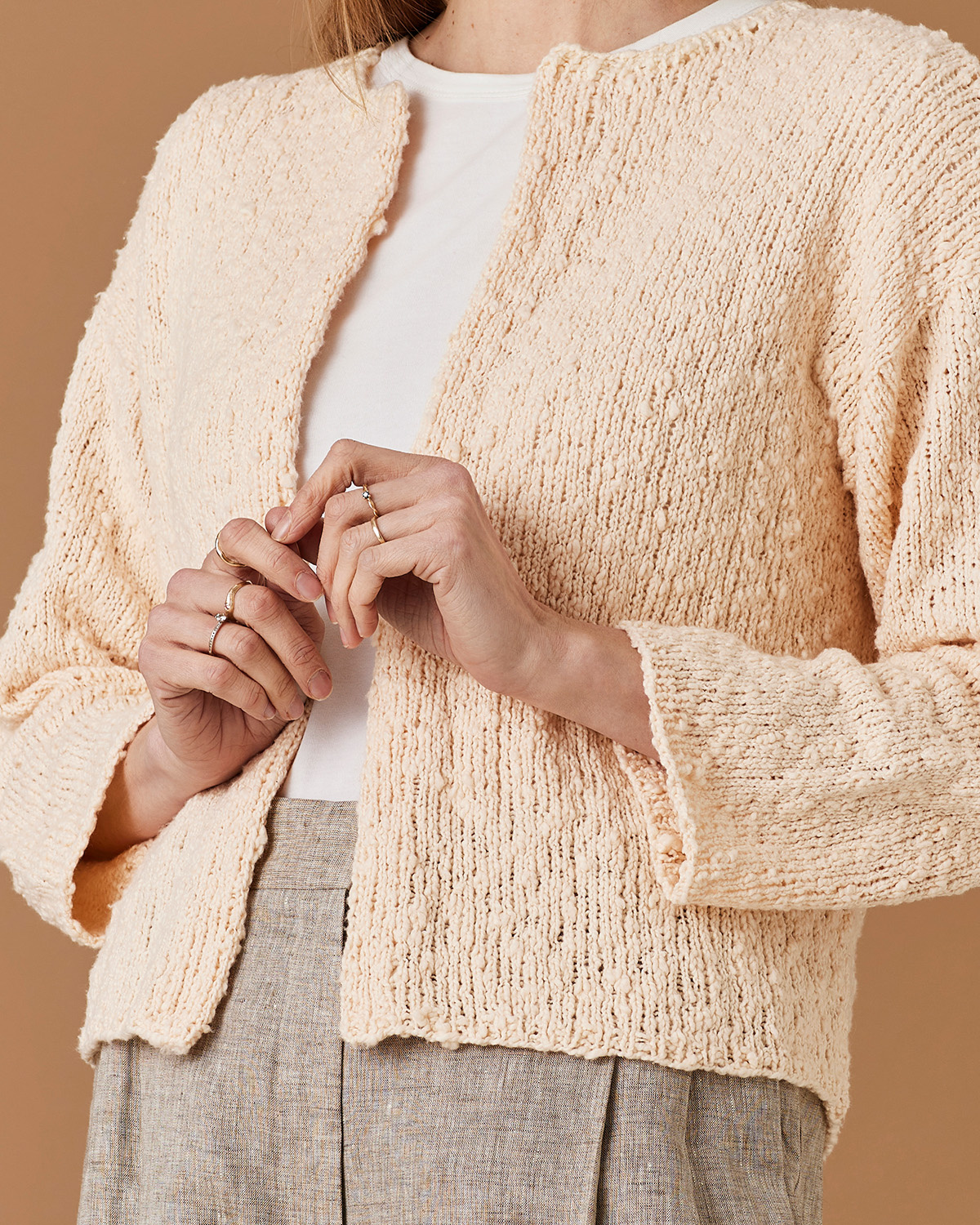 Cardigan med dubbel framkant - Ida 898308 PDF - 3