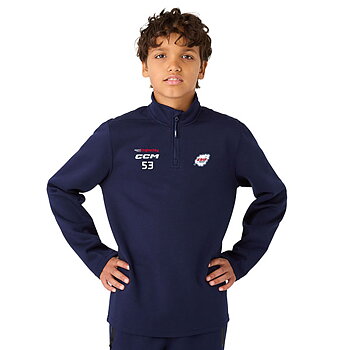 CCM Team Locker Room 1/4 Zip Top Jr S26 KRIF Hockey