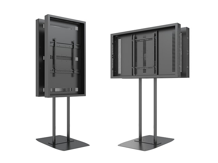 M Pro Series Enclosure 55" High Brightness B2B Dual Pole Floorbase