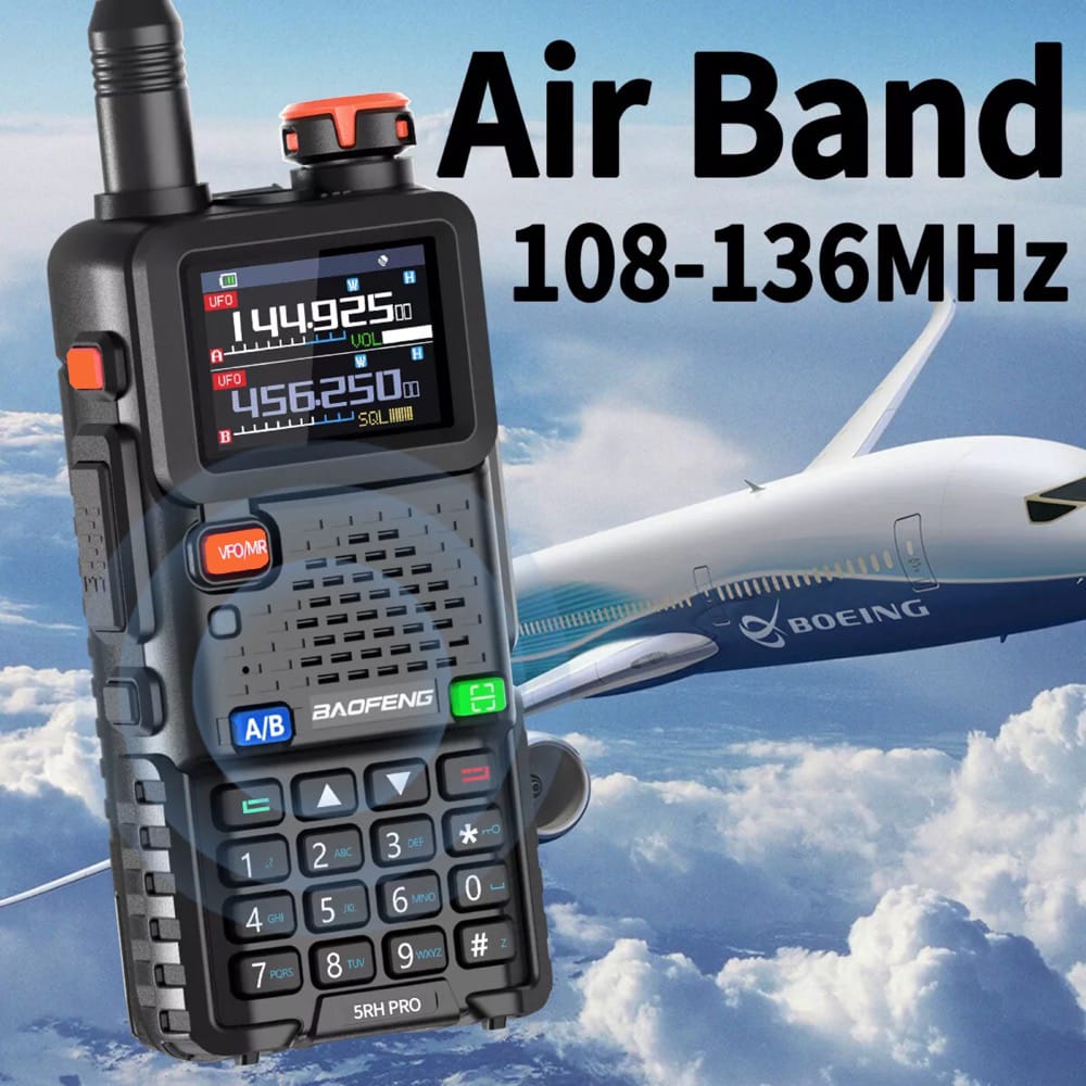 Baofeng UV-5RH Pro GPS 10W Multi-Band Long Range Walkie Talkie