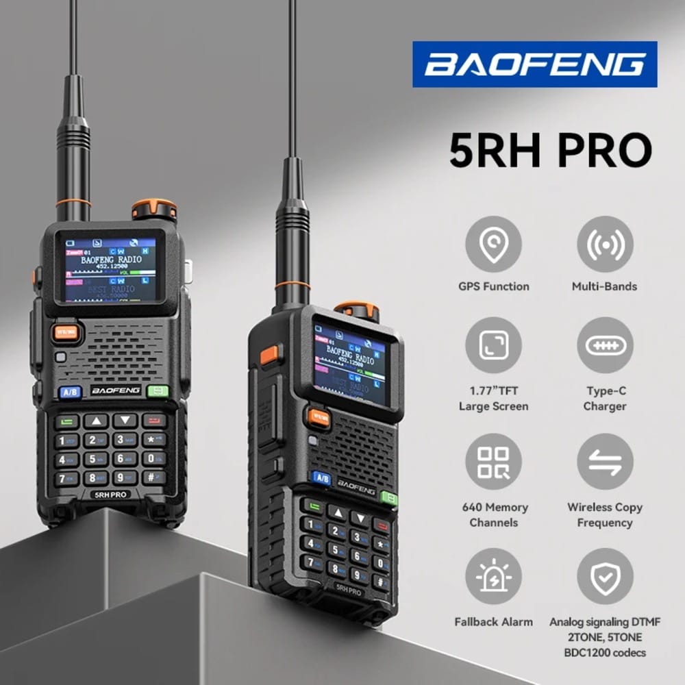 Baofeng UV-5RH Pro GPS 10W Multi-Band Long Range Walkie Talkie - 18