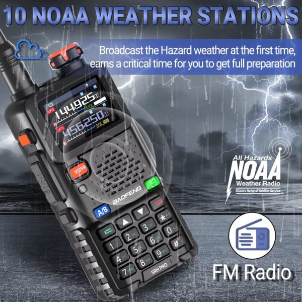 Baofeng UV-5RH Pro GPS 10W Multi-Band Long Range Walkie Talkie - 8