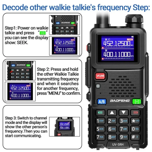Baofeng UV-5RH 10W flerbands walkie talkie långdistansradio - 20