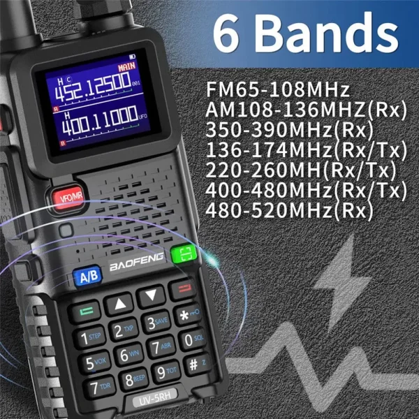 Baofeng UV-5RH 10W flerbands walkie talkie långdistansradio - 18