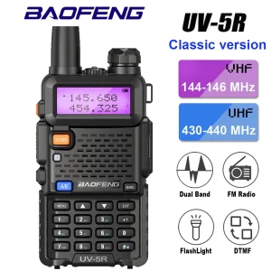Baofeng UV-5R 5W dubbelbands walkie talkie tvåvägsradio svart - 5