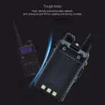 Baofeng UV-5R 5W dubbelbands walkie talkie tvåvägsradio svart
